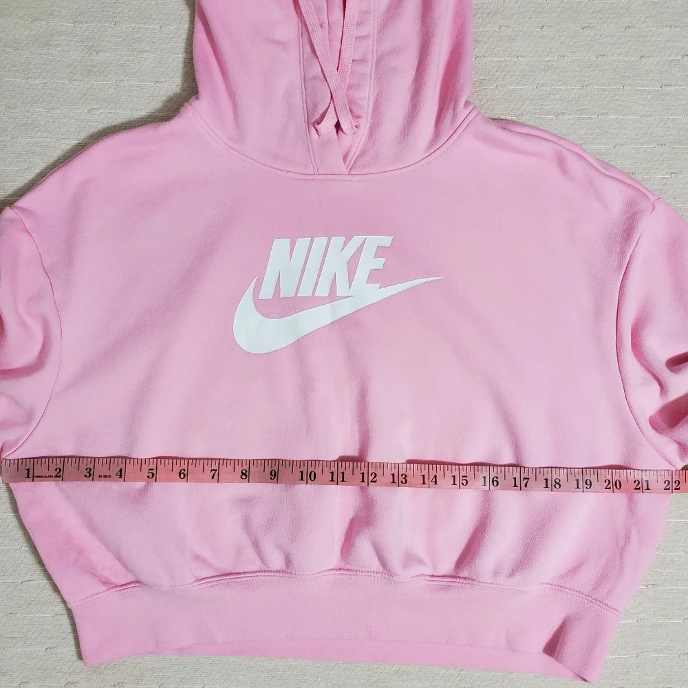 Nike Girl Sportswear Fleece Crop‎ Pink Hoodie. Size: S